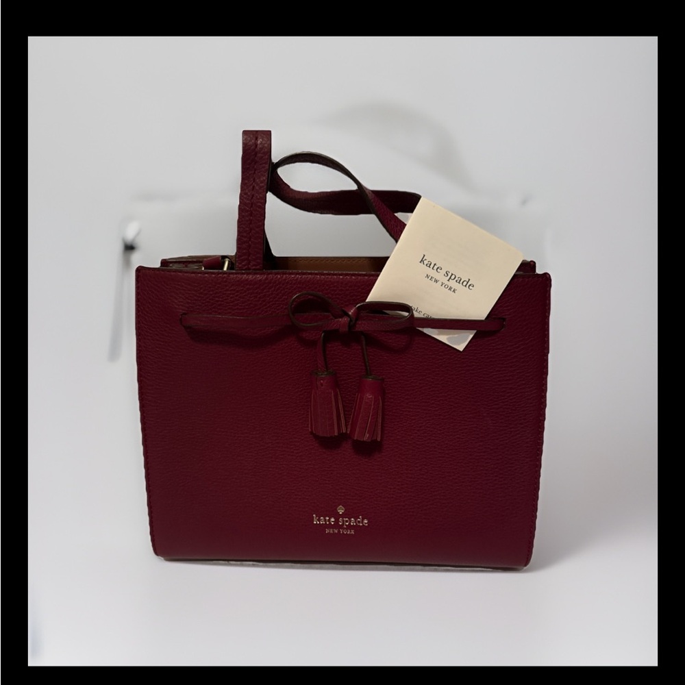 Kate Spade Burgundy Cow Leather Handbag